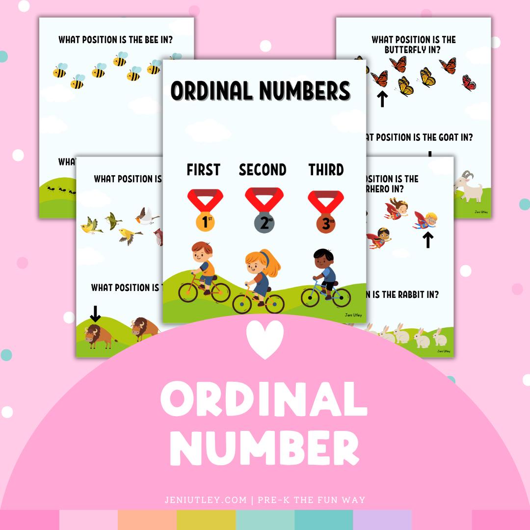 Ordinal Numbers | Preschool Worksheet - Etsy Australia