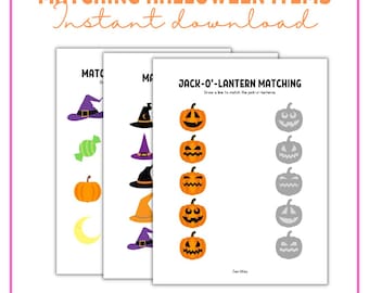 Matching Halloween Items | Preschool Worksheet