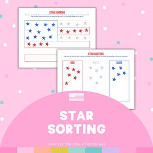 Star Sorting Activity | 4th of July Fine Motor and Color Sorting Fun
