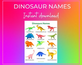 Dinosaur Names | Dinosaurs | Dinosaur Learning | Learning Activity for Kids