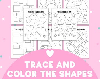 Trace the Shapes | Preschool Worksheet