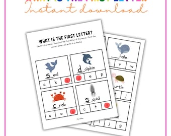 What is the First Letter? | Ocean-Themed | Phonics | Alphabet and Sounds