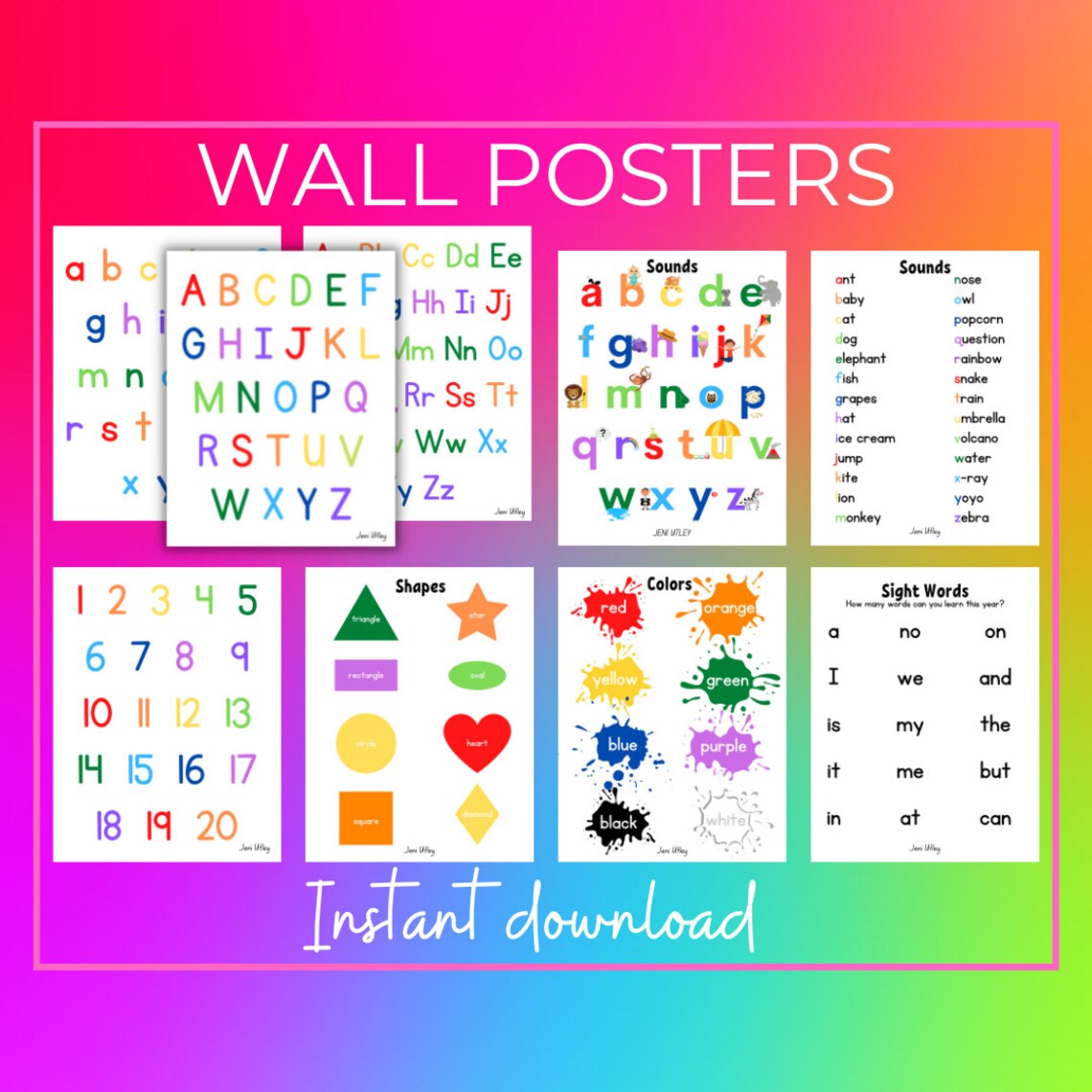 Preschool Wall Posters Prek Wall Posters Wall Posters Educational Posters Etsy