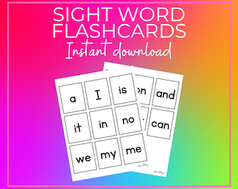 Sight Word Flashcards for Preschool