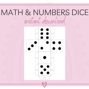 Printable Dice | Counting and Math | Learning Game | for Kids ...