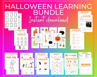 Halloween Learning Bundle | Halloween | Homeschool | Preschool | Kindergarten | Hands On | Learning