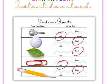 Sink or Float Sorting Activity | 20 Cards SORT | Sink and Float ...