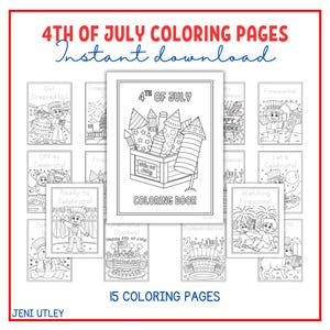 4th of July Coloring Pages | 15 Patriotic Printable Sheets for Kids | Independence Day Activity