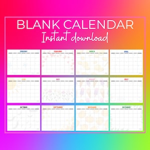 Calendar | Blank Calendar | Calendar Template | Preschool | Prek ...