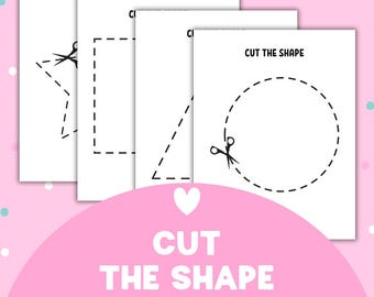 Cut the Shapes | Preschool Worksheet