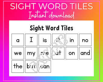 Sight Word Tiles | Activities for Preschoolers