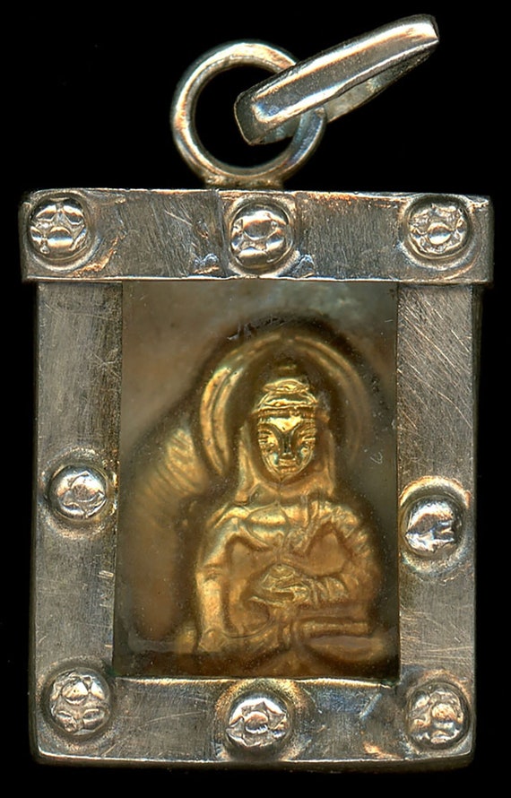 Sterling Silver and Gold Filled Buddha Pendant
