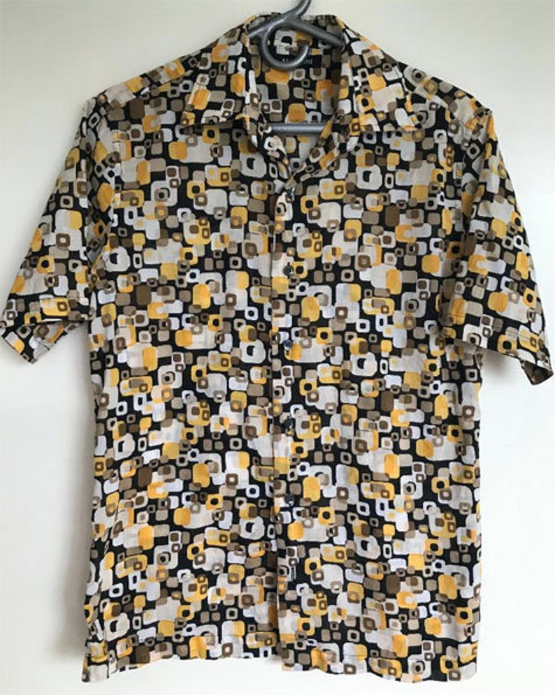 Men/'s Vintage Brandini Short Sleeve Shirt Small