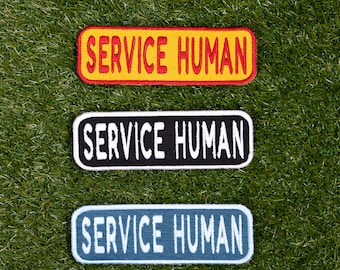Embroidered Dog Patch | Service Human | K9 Sport Sack Patch | Dog Backpack Patch