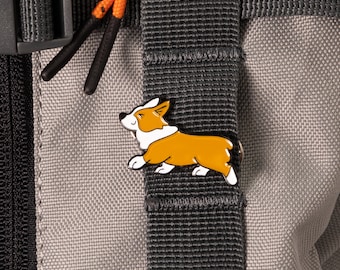 Corgi Enamel Pin | Cute Corgi Strut | Dog Accessories