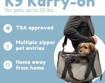 K9 Karry-On: TSA-Zugelassener Haustier Tragekorb | Hunde Reise | Hundetasche | Haustier Reise | Hundetasche