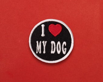 Embroidered Dog Patch | I Heart My Dog
