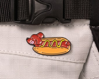 Hot Dog Dachshund Enamel Pin | Wiener Dog | Dog Accessories