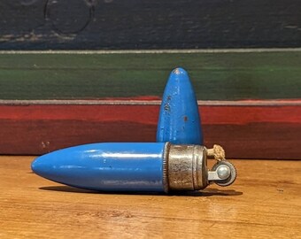 Vintage Periwinkle Lipstick Tube Lighter, Tobacciana Collector