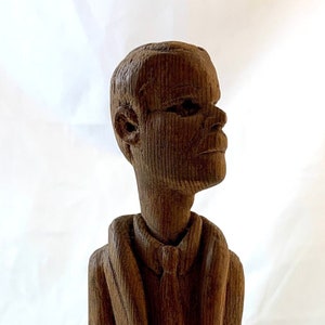 Folk Art Carving of a Man in a Suit