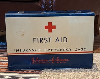 Estuche de emergencia de seguros Johnson & Johnson vintage