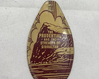Antique Advertising Tip Tray Prudential Insurance Rock of Gibraltar