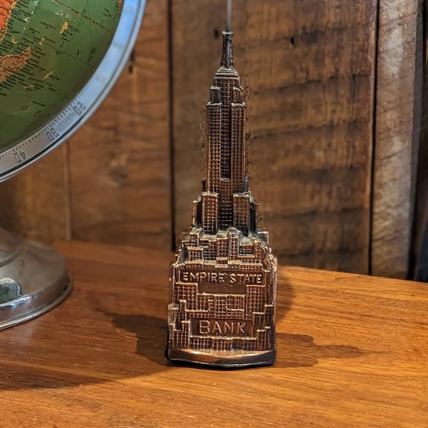 Empire State Building Coin Bank, Tirelire, Tirelire, Objet de collection, vintage, Décor, New York, Cadeau, Cadeau de Noël