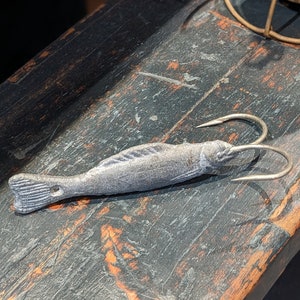 Vintage Blei Kabeljau Fischköder