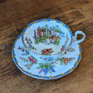 Vintage Aynsley Teacup and Saucer- Garden Gate