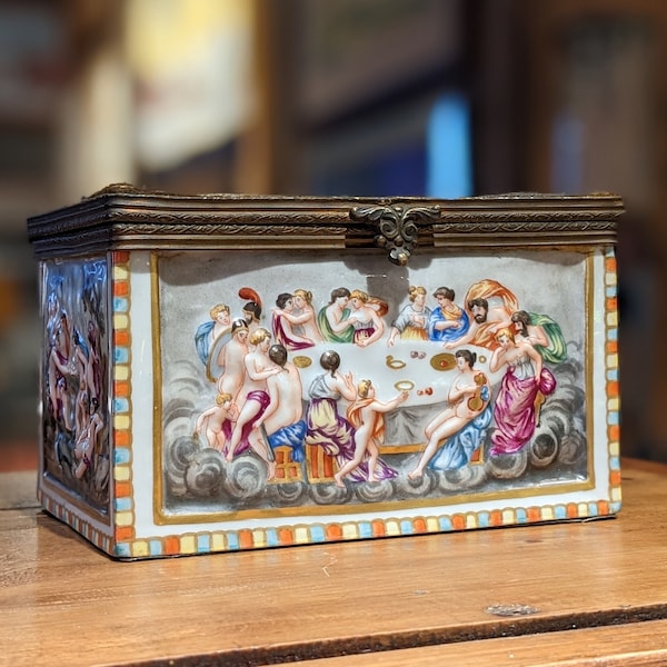 Antique 19th Century Capodimonte Box