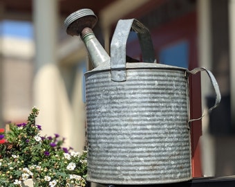 Antique Watering Can- 2 Gallon, Galvanized, Planter, Gardening, Outdoors, Garden Decor, Home decor, Gift for Her, Gift for Him