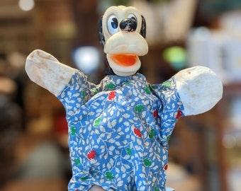Marioneta de mano vintage de Plutón, juguete confiable de Canadá, coleccionable de Disney