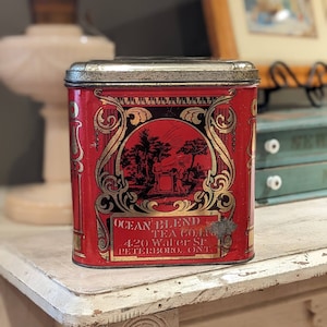 Vintage Ocean Blend Indian and Ceylon Tea Tin Ocean Blend