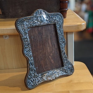 Antique Art Nouveau Sterling Silver Picture Frame