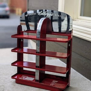 Vintage Kellogg's Cereal Metal Advertising Diner Display Stand C.1930's, Collectable, rare, Breakfast, Decor, Home, Gift