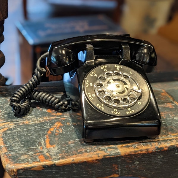 Vintage Northern Electric Rotary Telephone, Vintage Phone, Collectable Phone, Retro Phone, Home Decor, Gift for Her, Gift for Him, Black