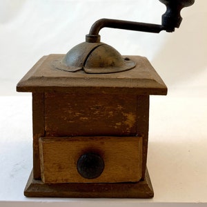 Vintage Miniature Wooden Coffee Grinder