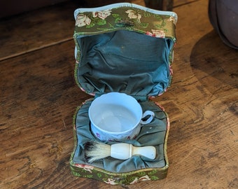 Victorian Ladies Shaving Kit in Celluloid Travel Case
