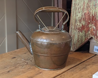 Hervidor de cobre D. Shaw 1880 fabricado en Almonte Ontario