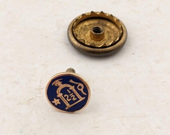 Pin de solapa masónica de oro vintage de 10k