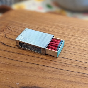 Vintage Sterling Silver Match Box Holder
