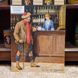 Profesores Highland Cream Whisky Cardboard Cartel publicitario