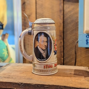 Vintage John Molson Beer Stein with Lid 1786-1886