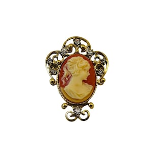 Vintage Cameo Style Brooch