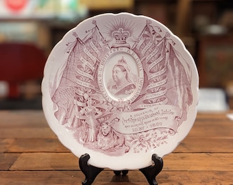 Antik drottning Victorias jubileumstavla 1837-1897 med kanadensiska kolonier