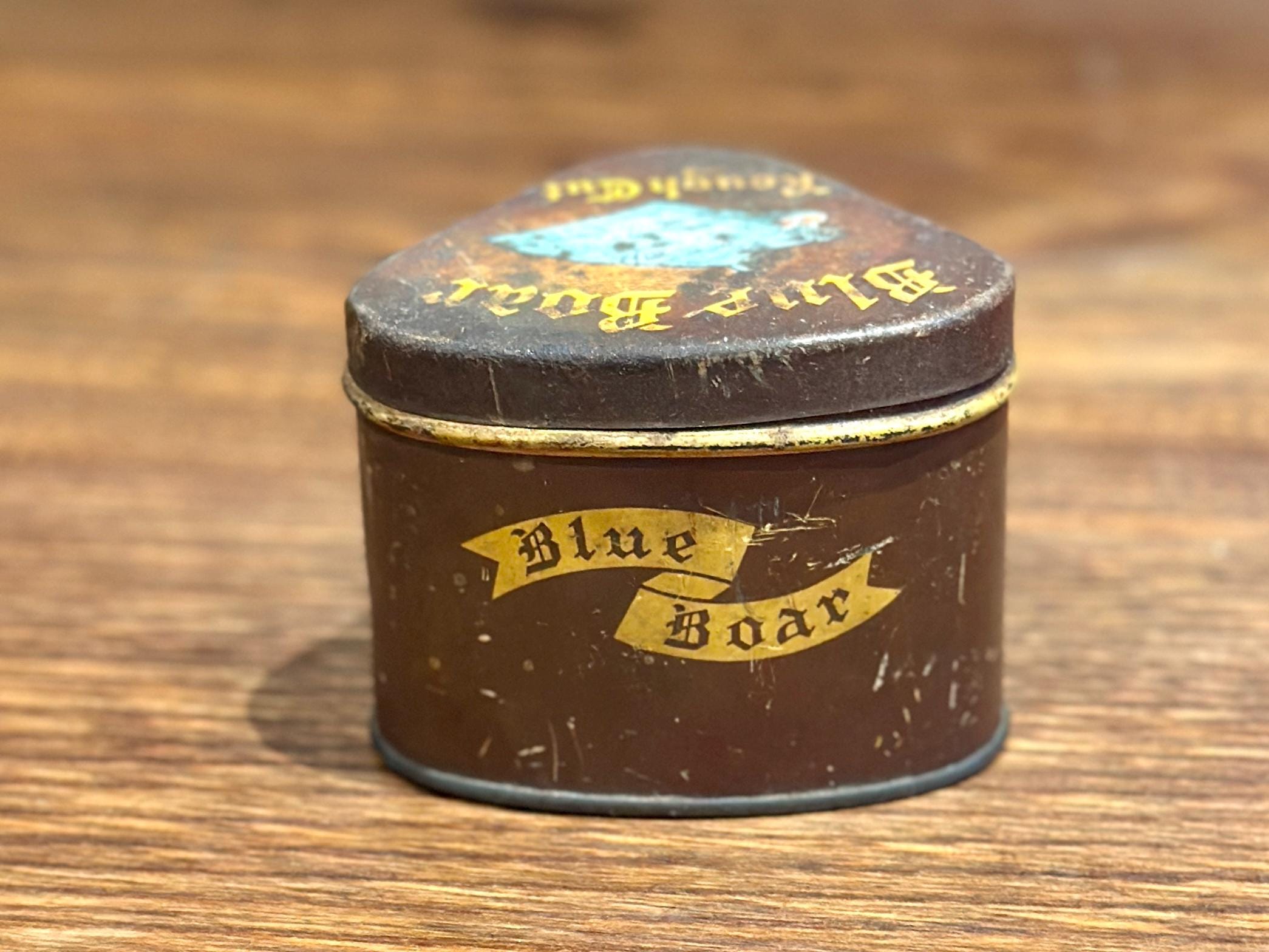 Vintage Blue Boar Rough Cut Tobacco Tin