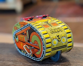 ブリキ製 1960年代 軽戦車 MF-721 シャア専用 フリクショントイ