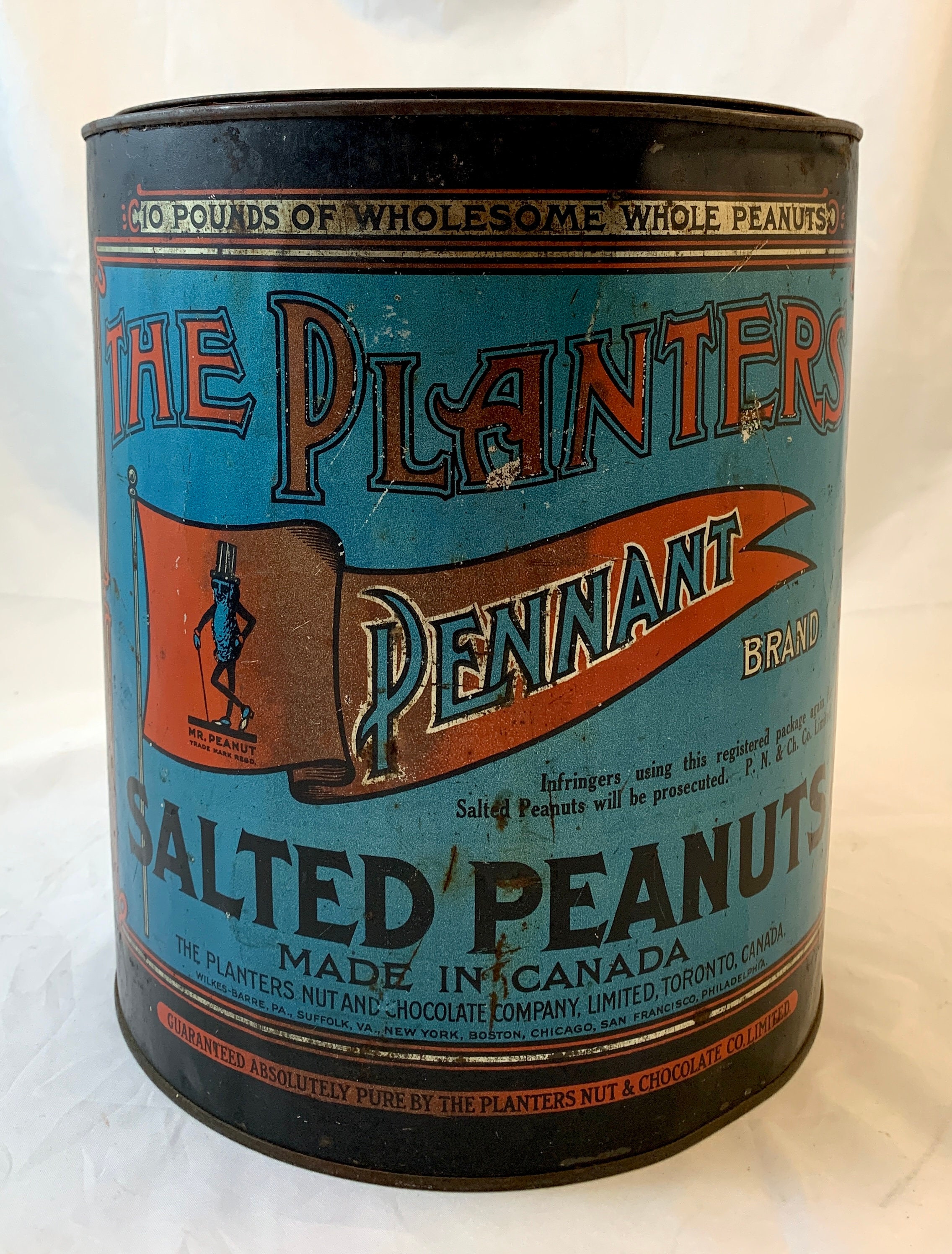 Vintage Planter's Pennant Salted Peanuts Tin c.1920 Etsy