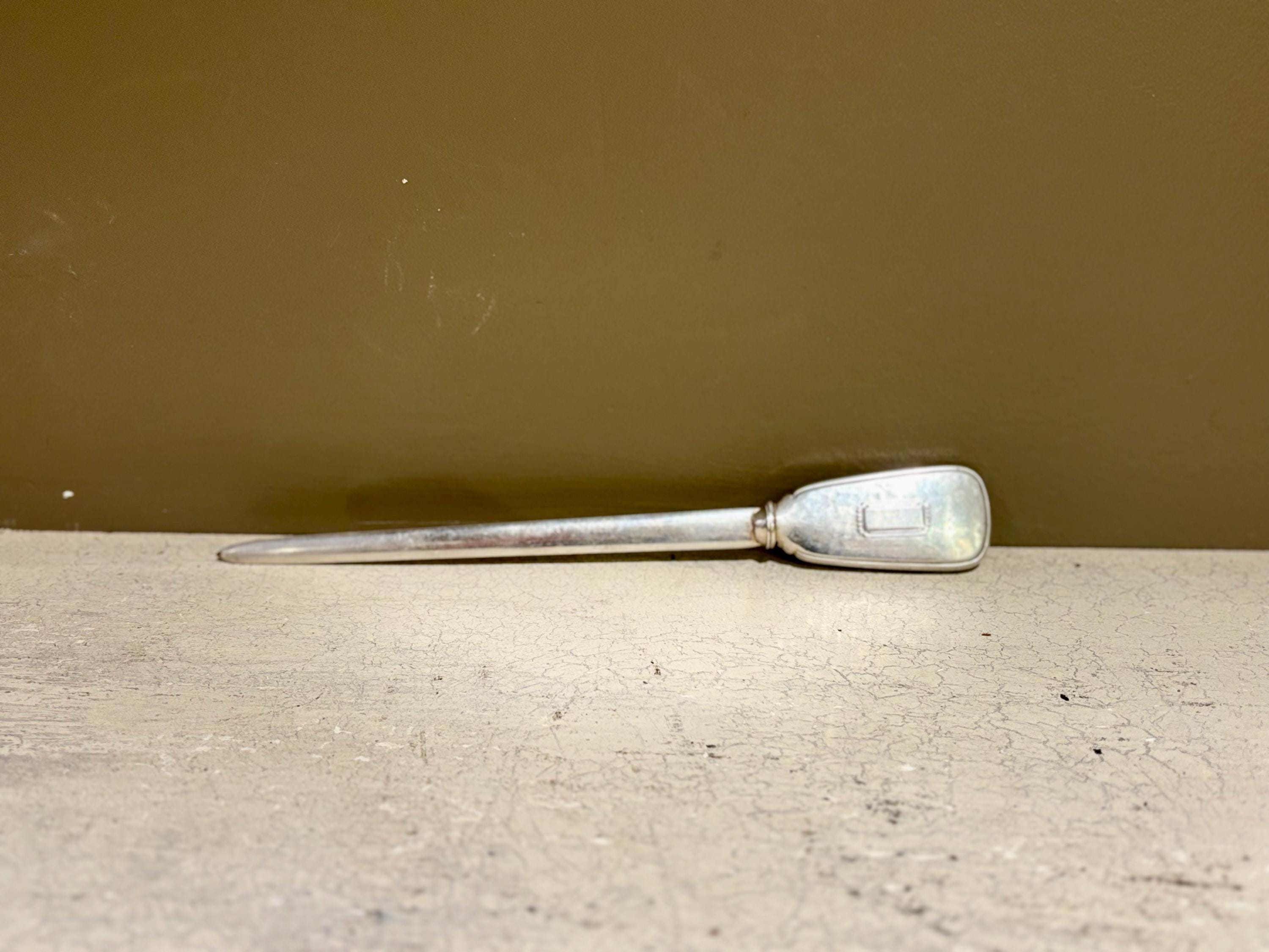 BIRKS STERLING 銀製 アンティーク　レター　オープナー Birks Sterling Silver Letter Opener Engraved in Appreciation