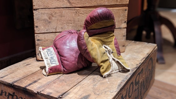Vintage Leather Child Boxing Gloves by Winnwell